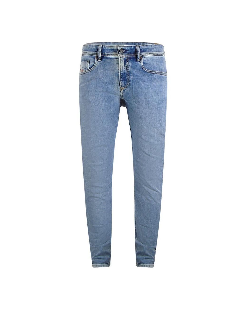 DIESEL Blue 1979 Sleenker-R Light Denim Pants Cotton for men