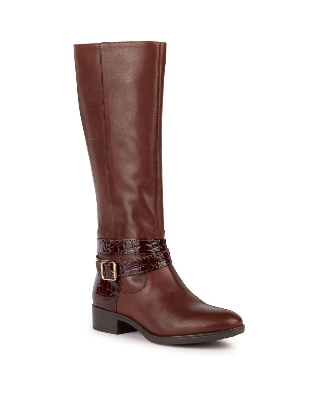 Geox Brown D Felicity A Knee High Boots