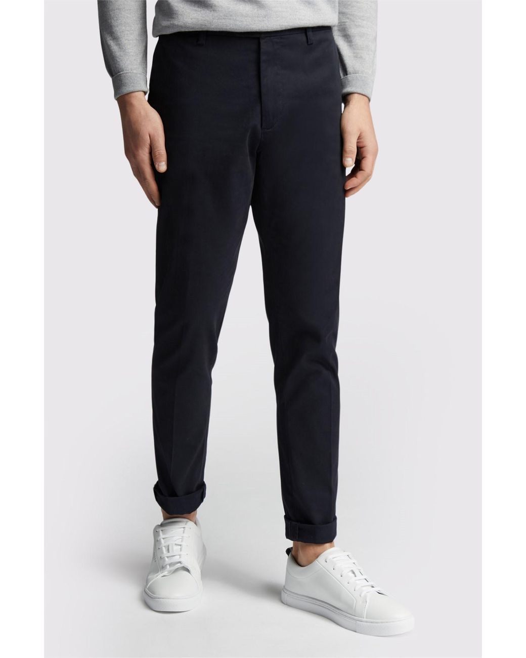 Limehaus Blue Tailored Suit Trousers for men