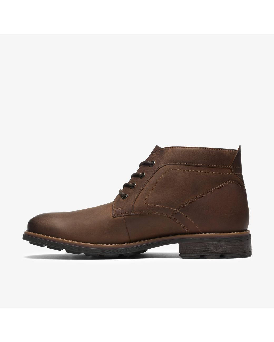 Clarks Brown Emmet Chukka Tan Leather Boots for men
