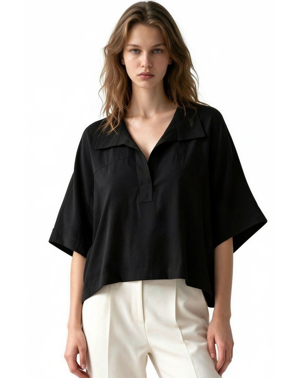 Busem Black Modal Blend Blouse