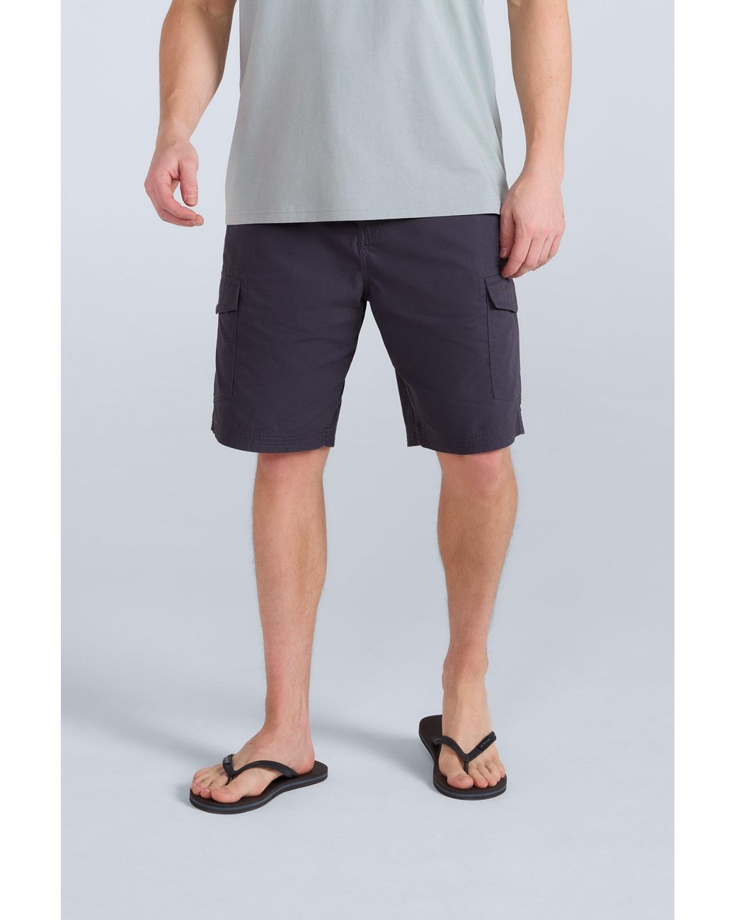 Mountain Warehouse Blue 'Atlantis' Cargo Shorts Casual Multi Pocket Stylish Cotton Half Pants for men