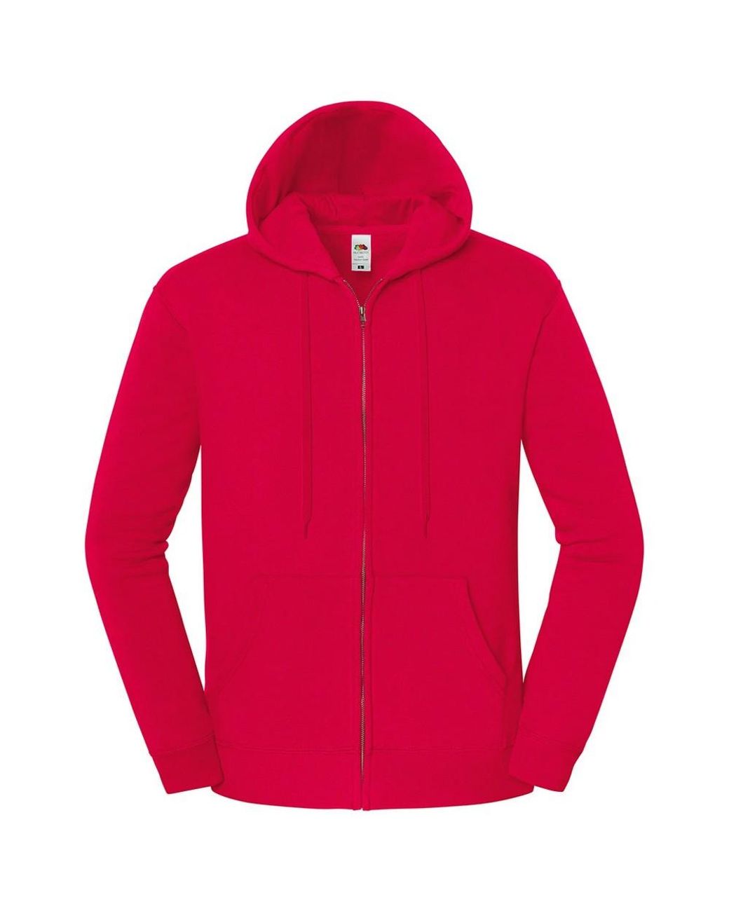 Fruit Of The Loom Red Adult Iconic Premium Full Zip Hoodie
