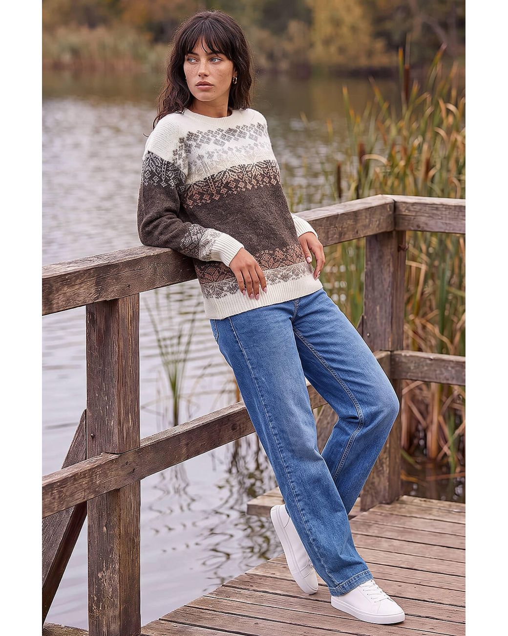 Roman Brown Snowflake Jumper