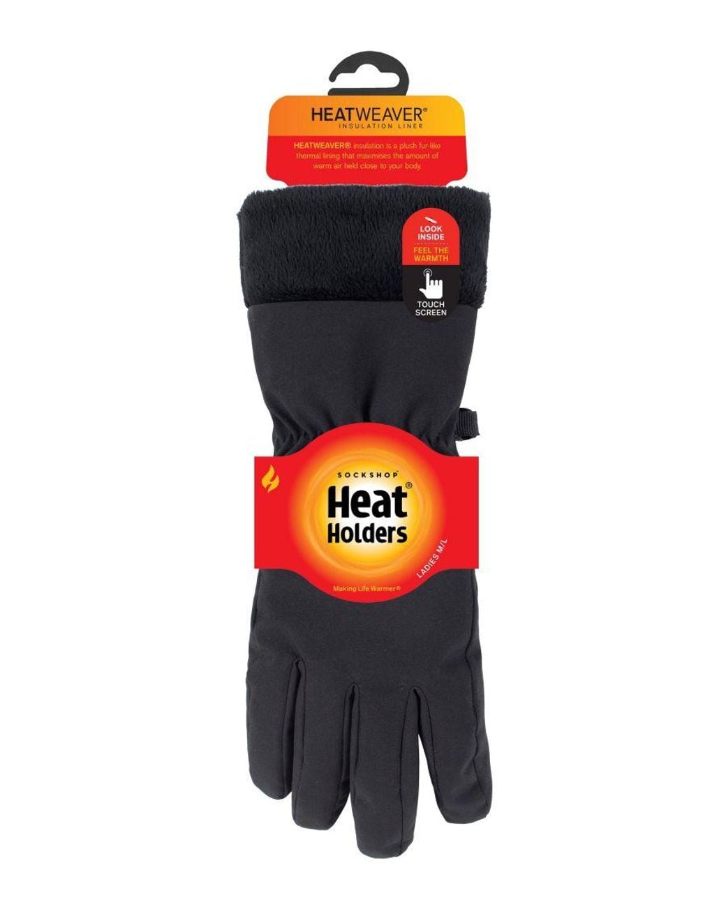 Heat Holders Black Kenai Soft Shell Waterproof Wind Resistant Gloves