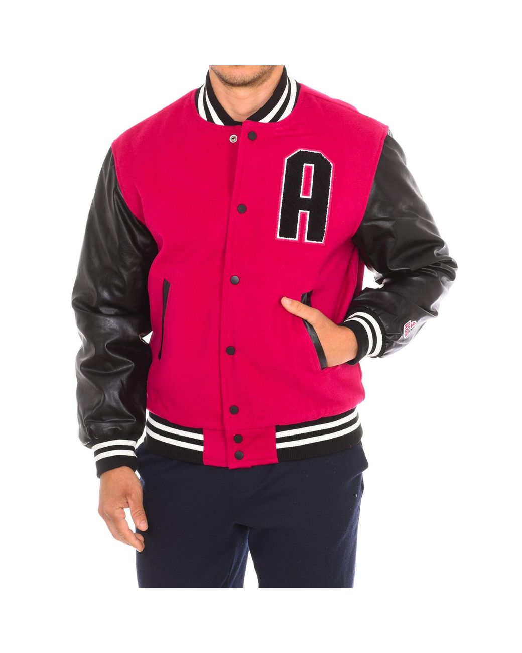 Attica Sporting Goods Red At-Fw22-023 Baseball Jacket for men