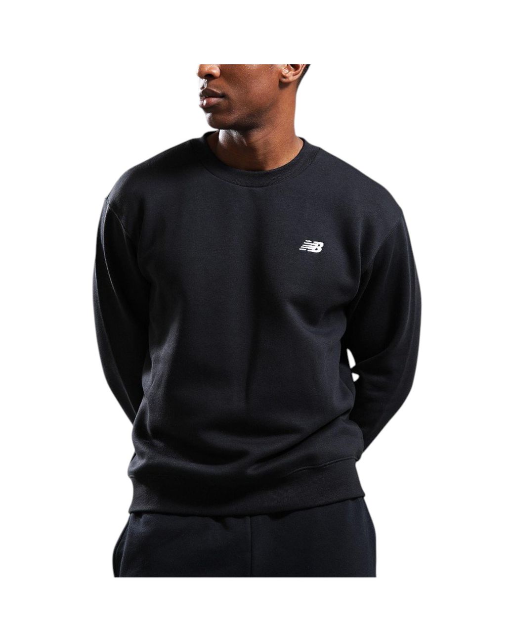 New Balance Black Fleece Sweatshirt Pullover Jumper for men