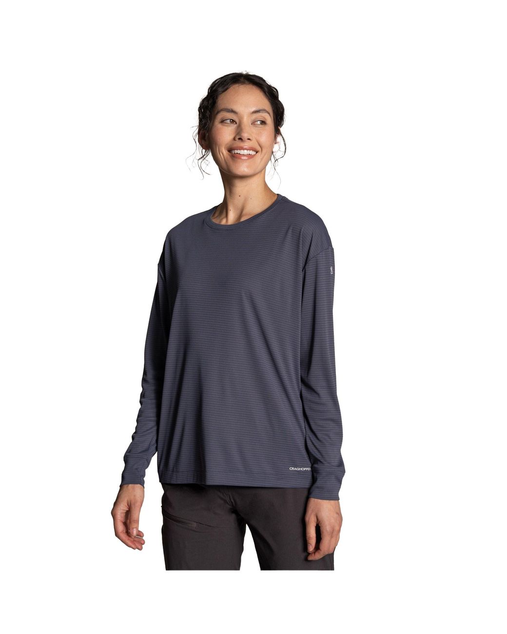 Craghoppers Blue Ladies Nosilife Long-Sleeved T-Shirt (Anthracite)