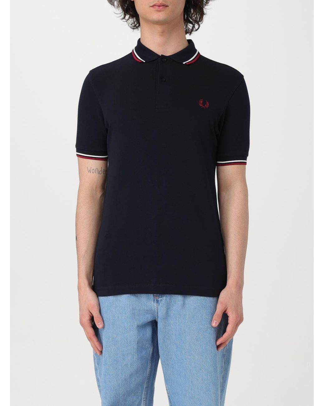 Fred Perry Black Polo Shirt for men