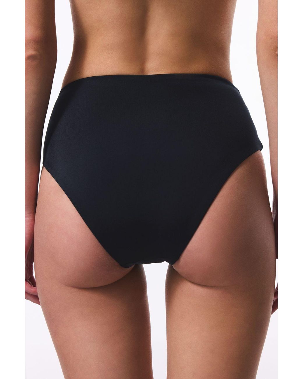 Penti Black High-Waist Shirred Bikini Bottoms