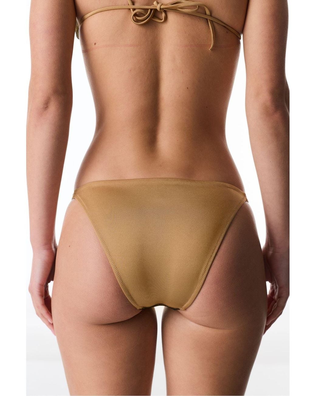 Penti Brown Destini Side Zebra Print Shimmer Low Waist Bikini Bottom