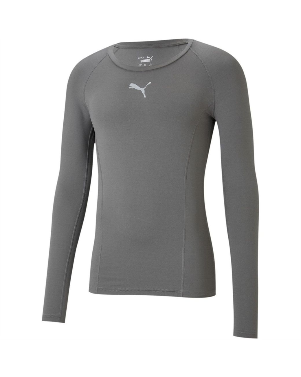 PUMA Gray Liga Baselayer Tee Ls T-Shirt for men
