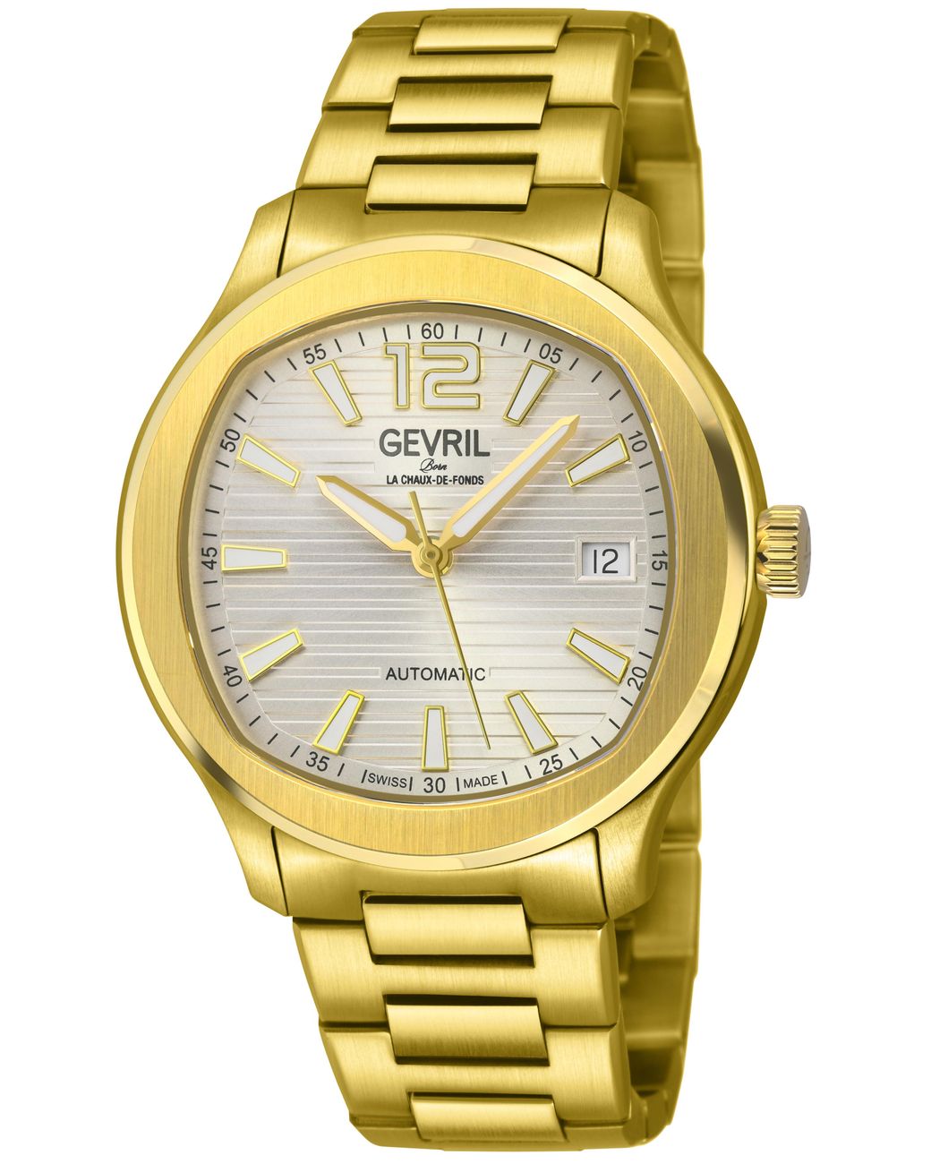 Gevril Metallic Stuyvesant 316L Stainless Steel Ipyg Case, Cool Dial, Bracelet Watch for men