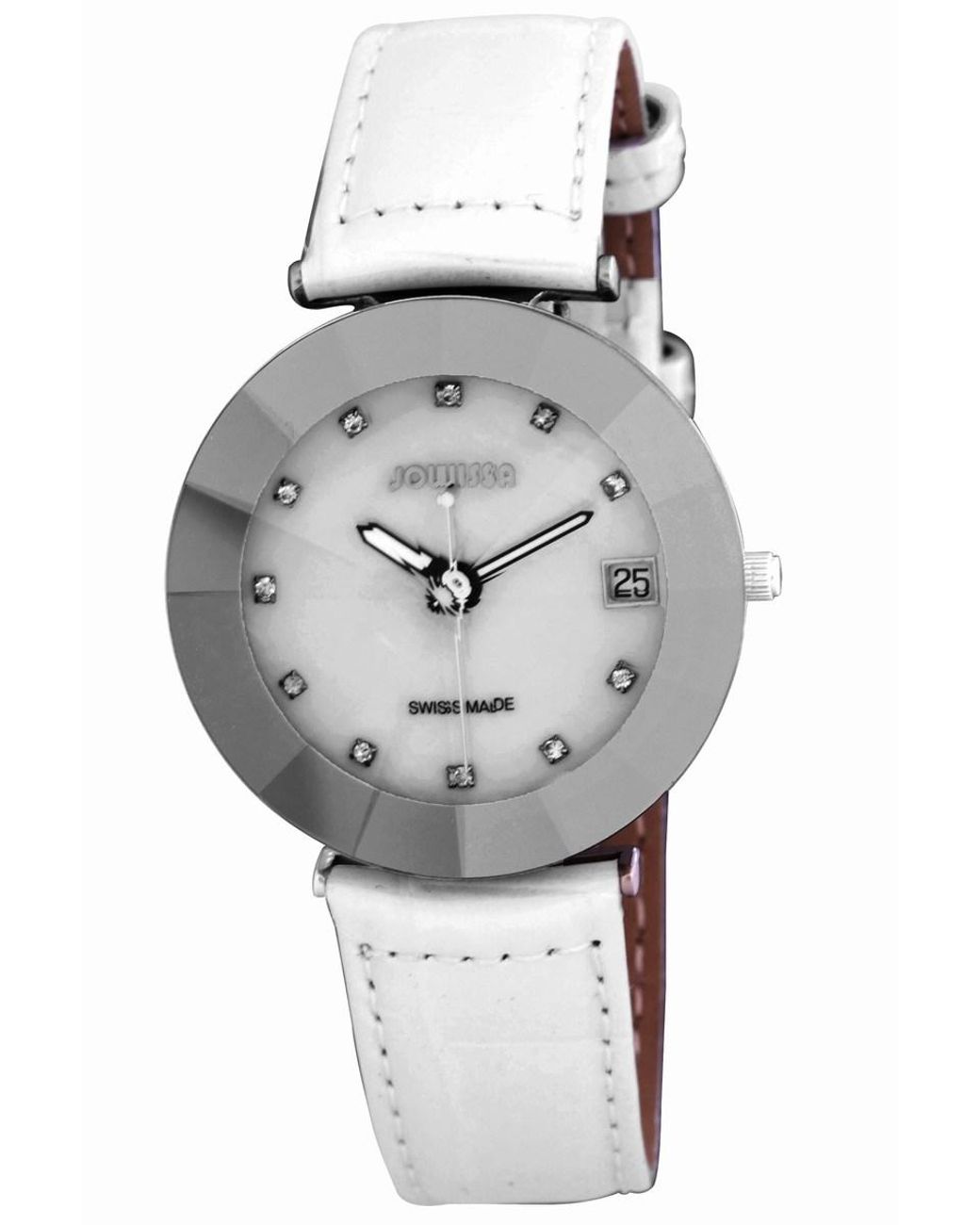 JOWISSA Gray Pyramid Leather Date Watch