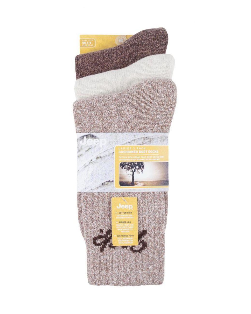 Jeep Brown Hiking Boot Socks