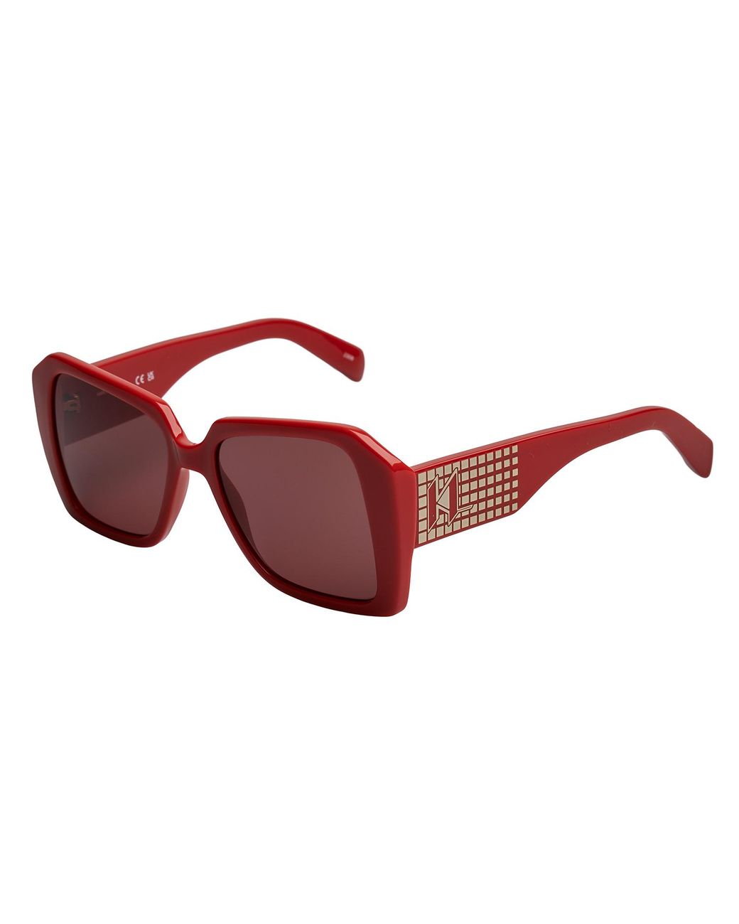 Karl Lagerfeld Red Kl6140S Square Sunglasses For