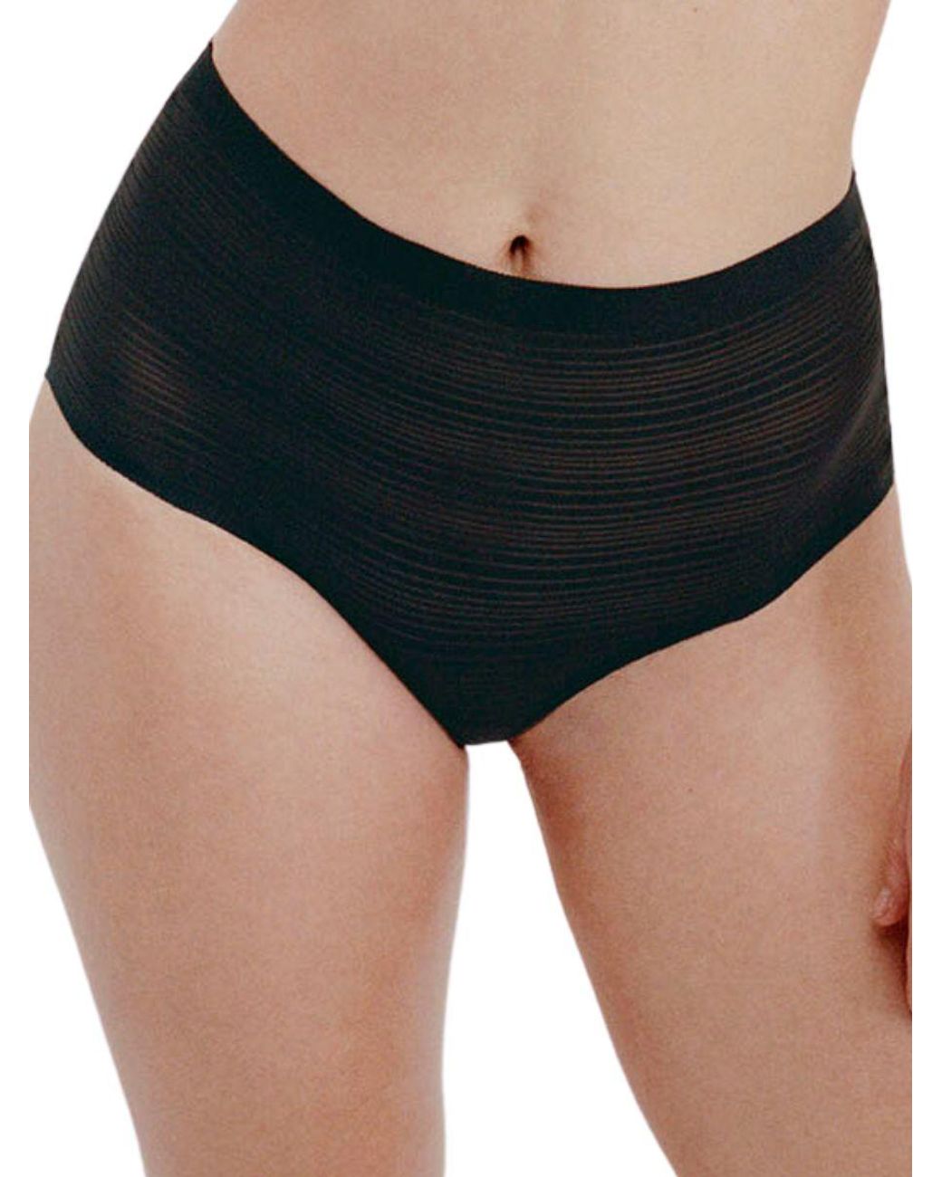 Chantelle Black Softstretch Stripes High Waist Brief