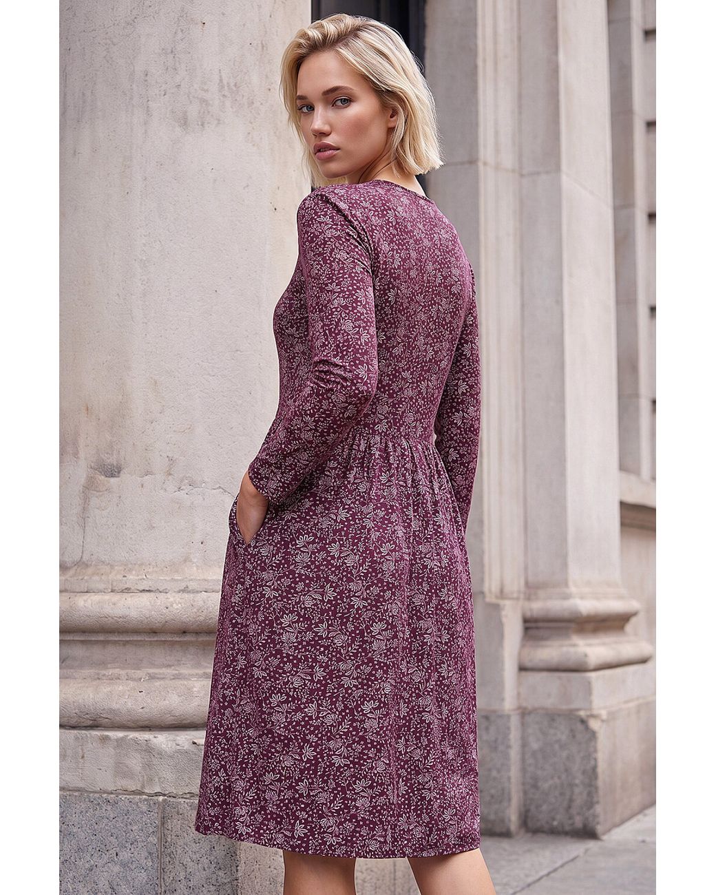 Roman Purple Side Detail Short Dress