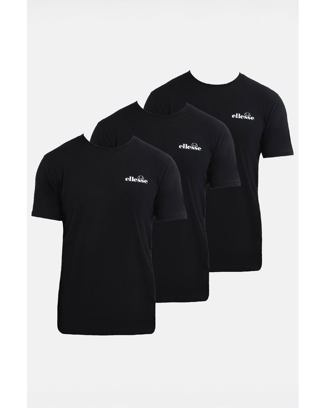 Ellesse Black Azzini Tee (3 Pack) for men