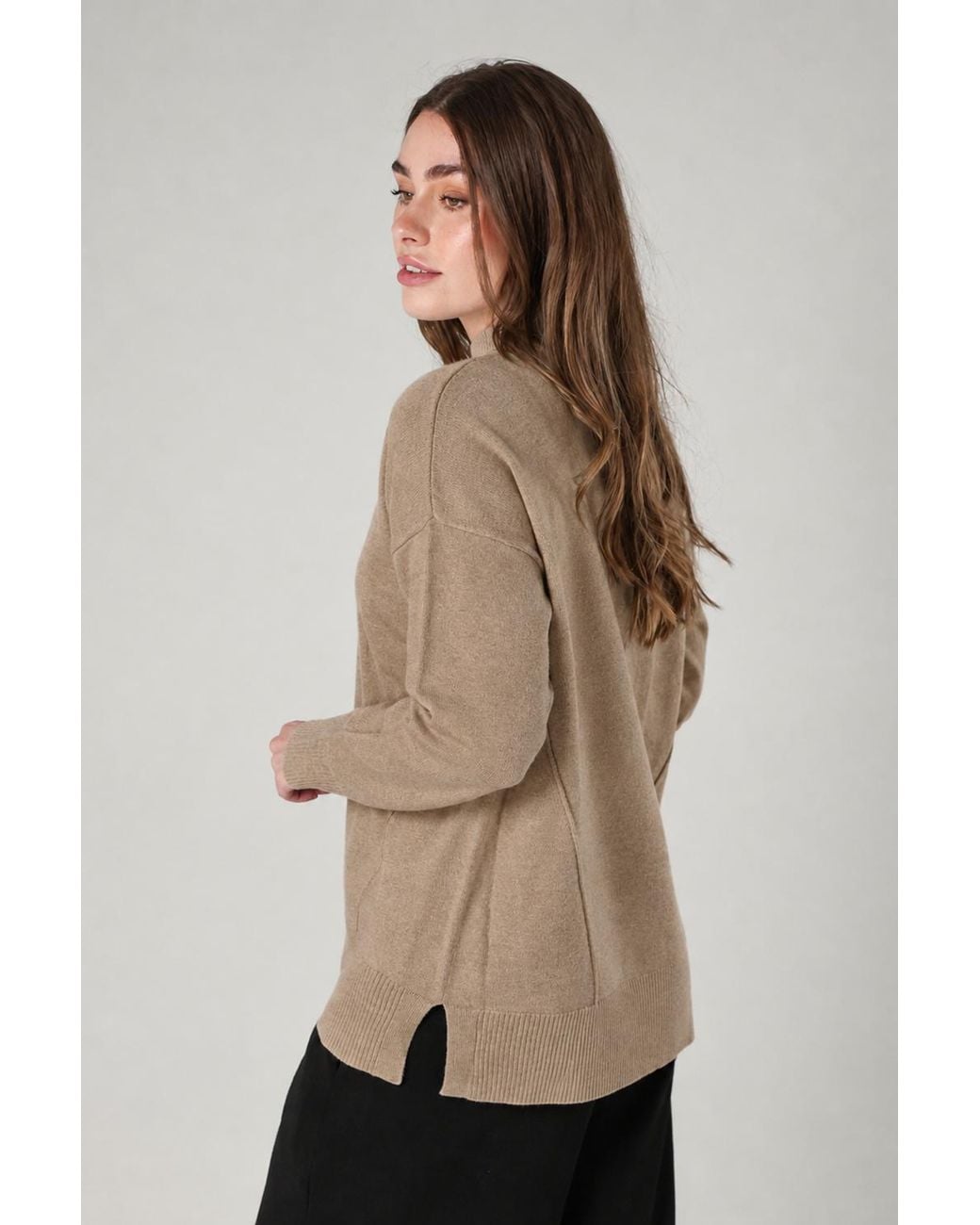 French Connection Natural Cosy Soft Touch High Neck Seam Jumper