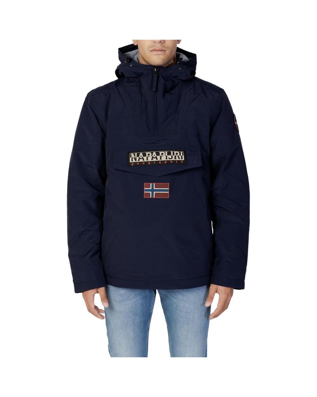 Napapijri Blue Rainforest Winter 3 Hooded Anorak for men