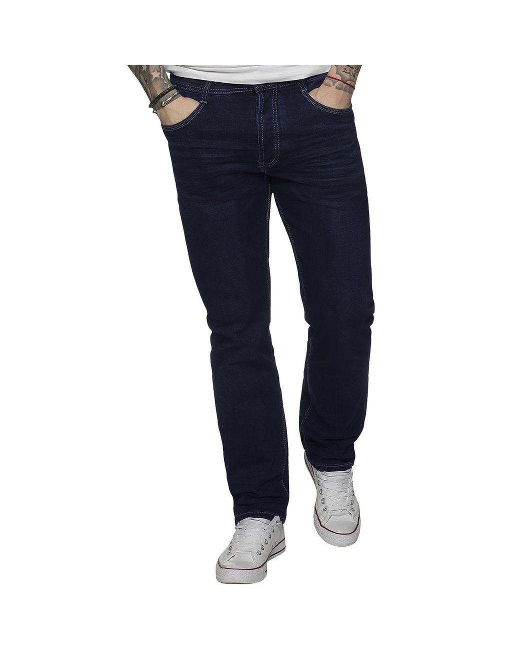 Eto Blue Tapered Fit Jeans for men