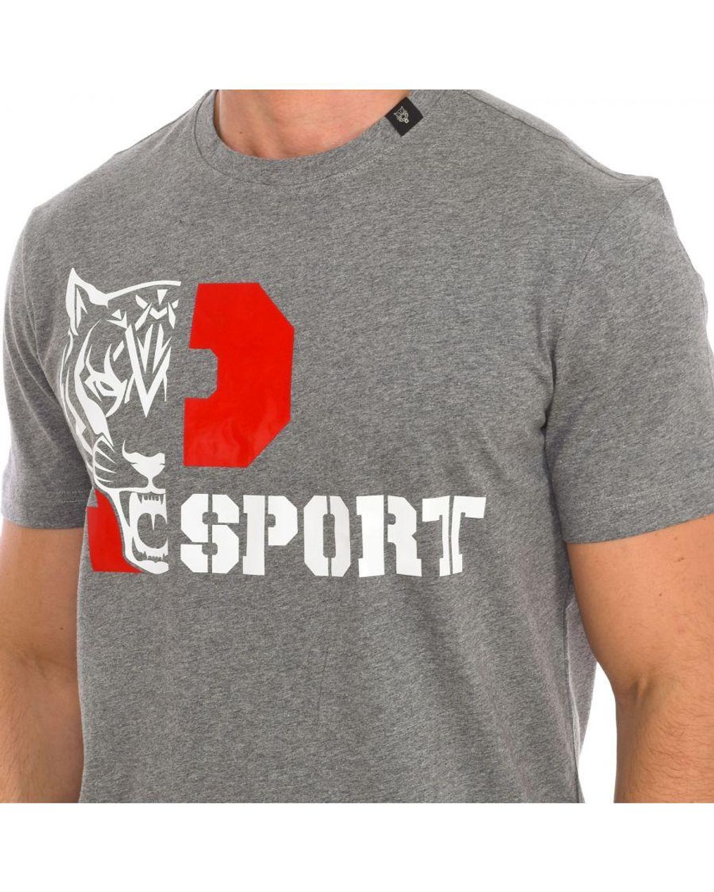 Philipp Plein Gray Tips410 Short Sleeve T-Shirt for men