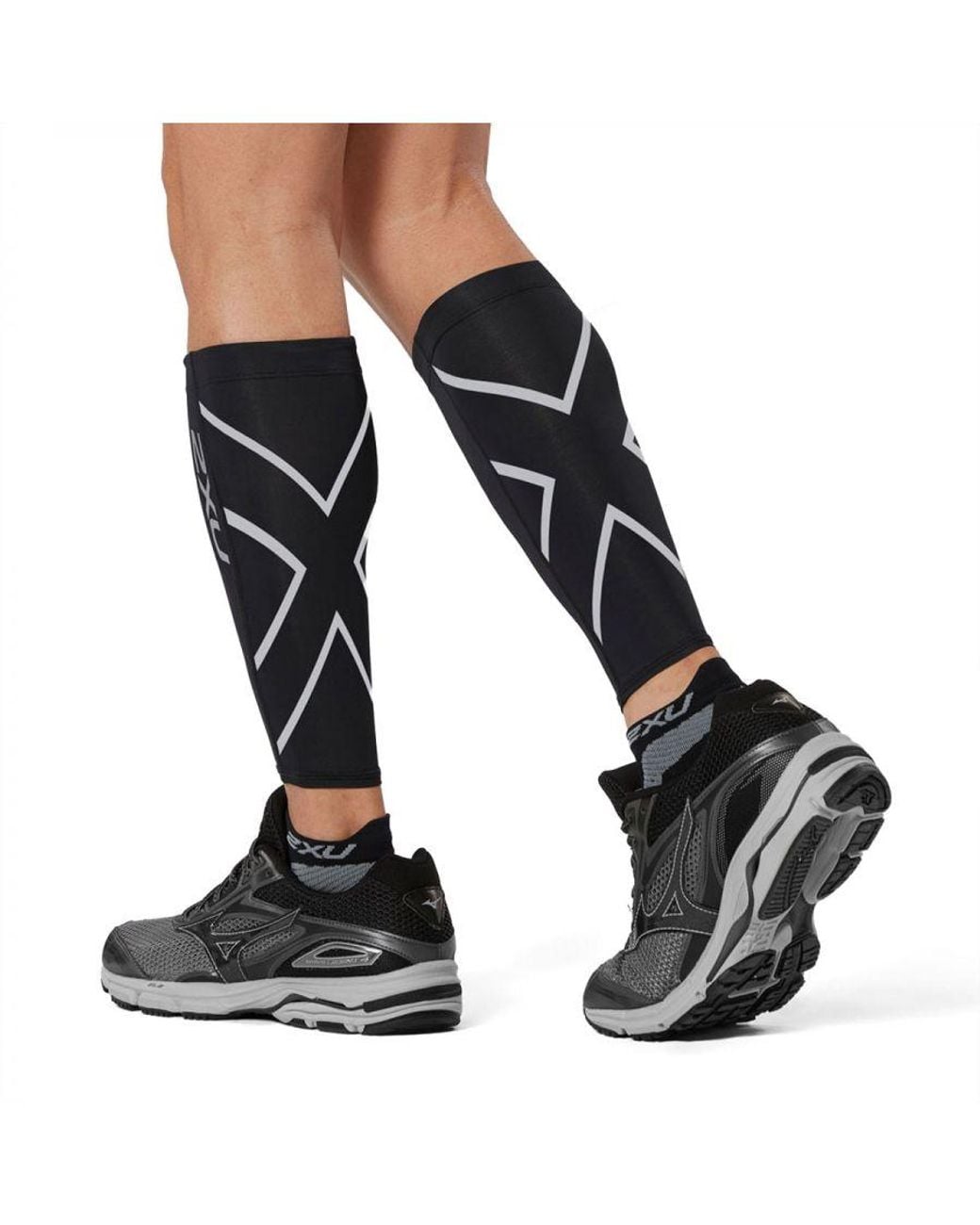 2xu Black Compression Calf Guards/ Nylon