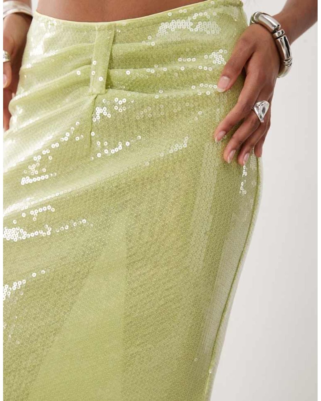 Amy Lynn Green Ruched Waist Maxi Skirt Co-Ord