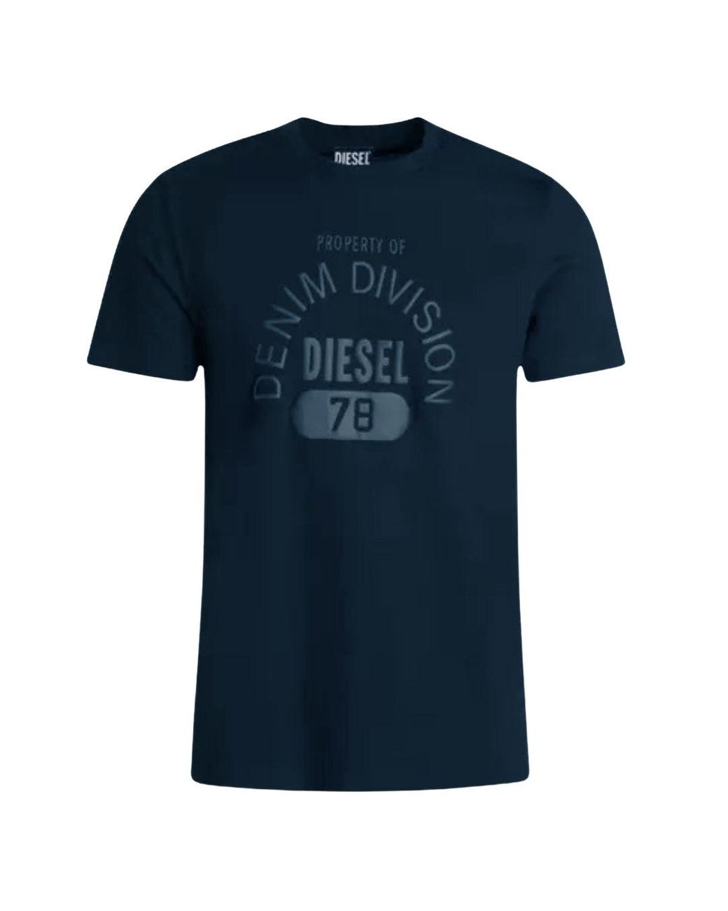DIESEL Property Of Denim Division Logo T-Shirt Cotton in Blue for Men | UK