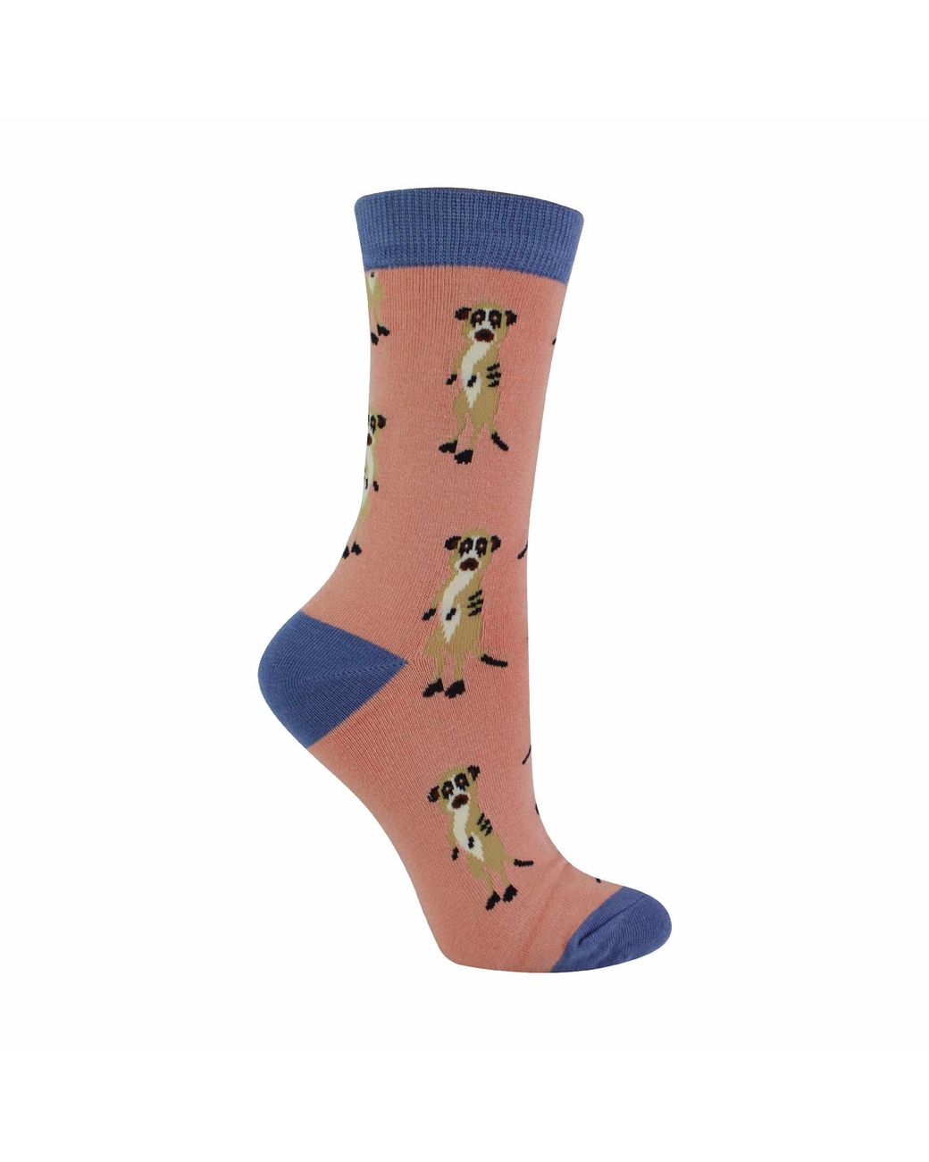 Miss Sparrow Blue 1 Pack Ladies Novelty Animal Patterned Bamboo Socks