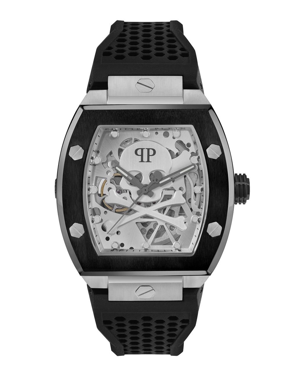 Philipp Plein Black The $Keleton Watch Pwbaa2023 Silicone for men