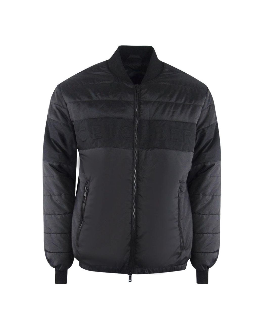 Ice Iceberg Black Padded Bomber Jacket for men