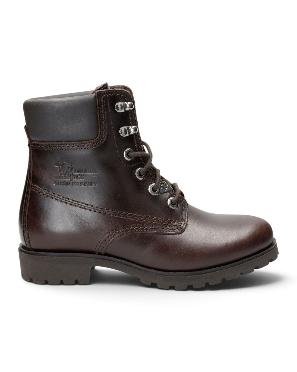 Panama Jack Brown Leather Warm Lace-Up Boots