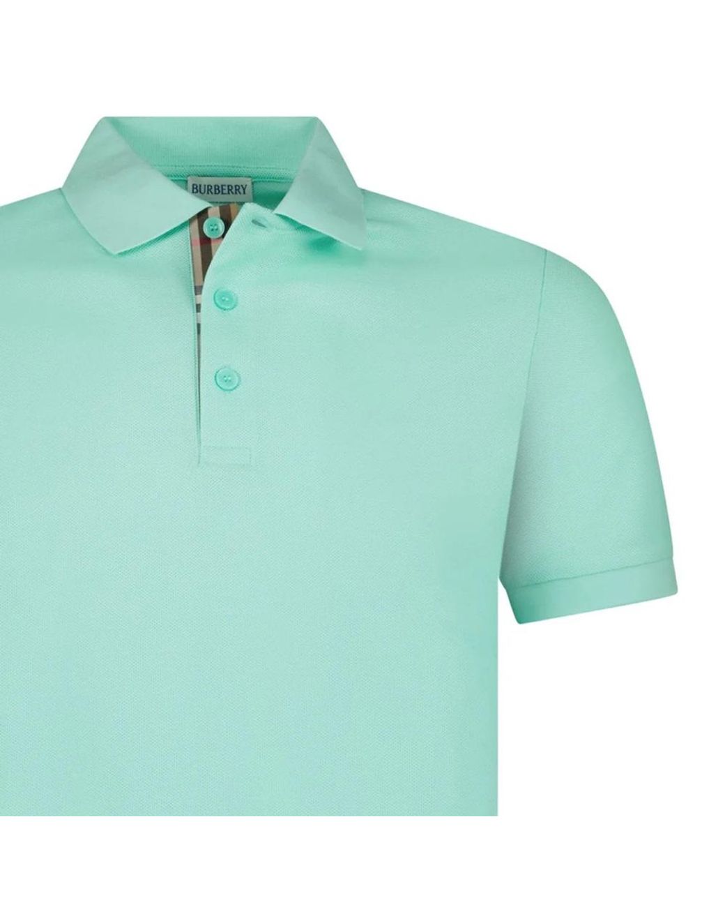Burberry Green Hartford Check Polo Shirt for men