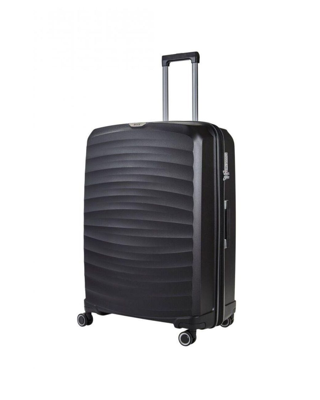 Infinity Leather Black Hard Shell Suitcase Cabin Luggage