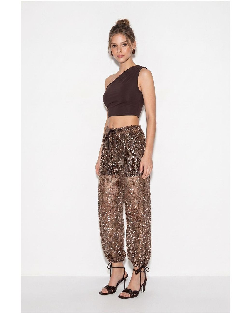 Bianco Lucci Brown Pants