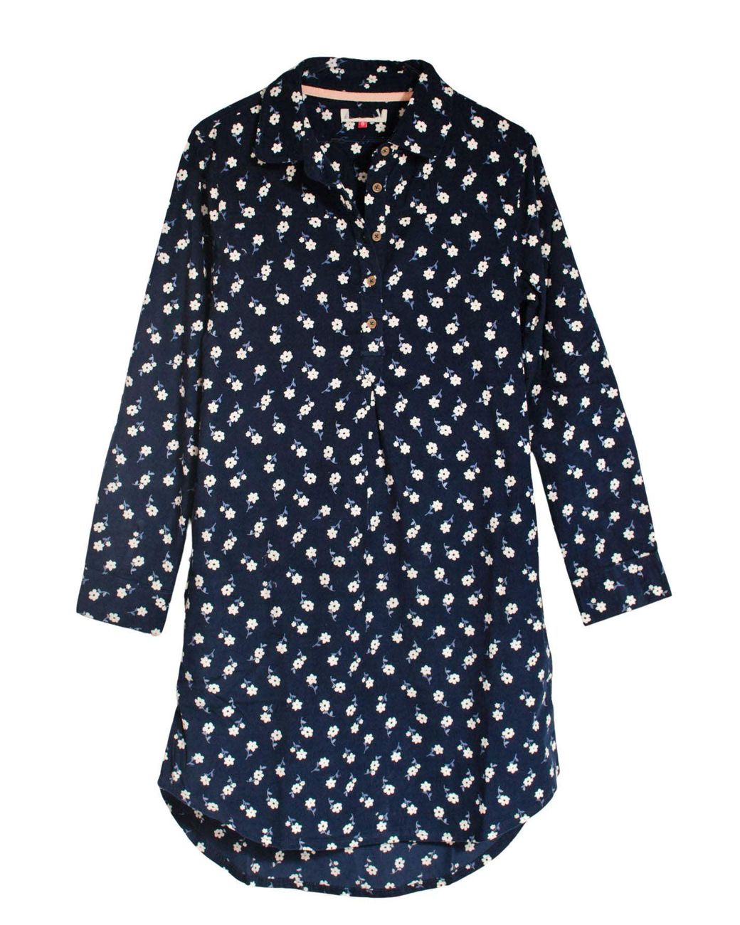 Secret Label Blue Floral Cord Dress
