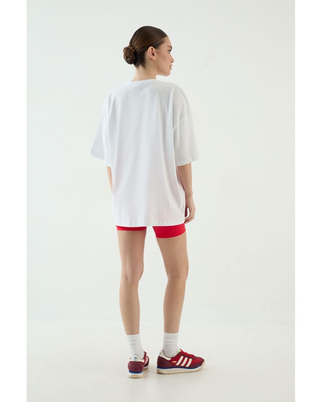 DSGN Studio Red Resort Club Printed Oversized T-Shirt