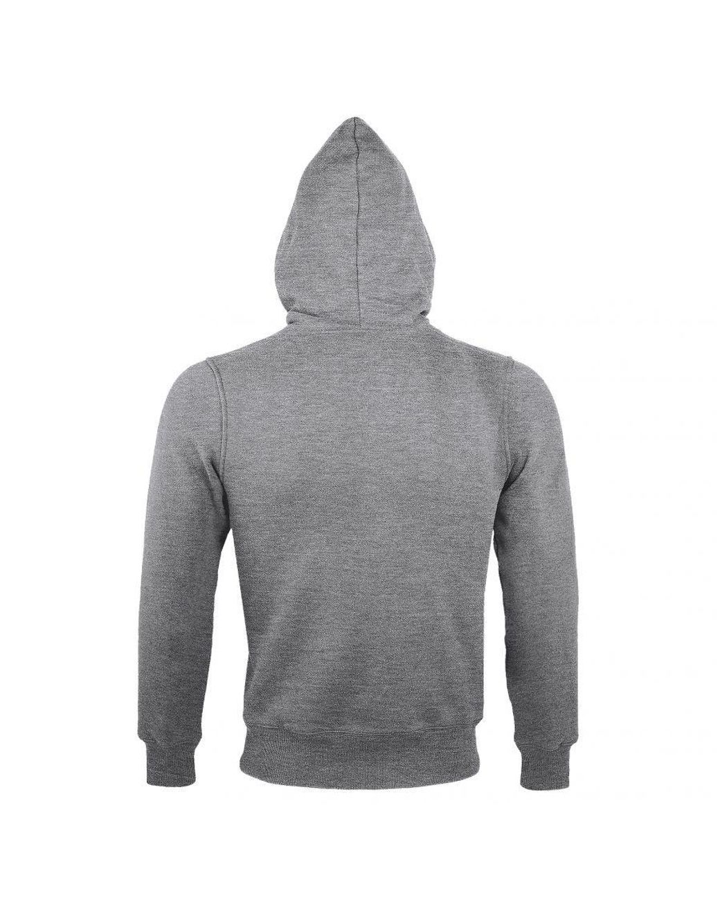 Sol's Gray Sherpa Zip-Up Hooded Sweatshirt Hoodie Marl) for men