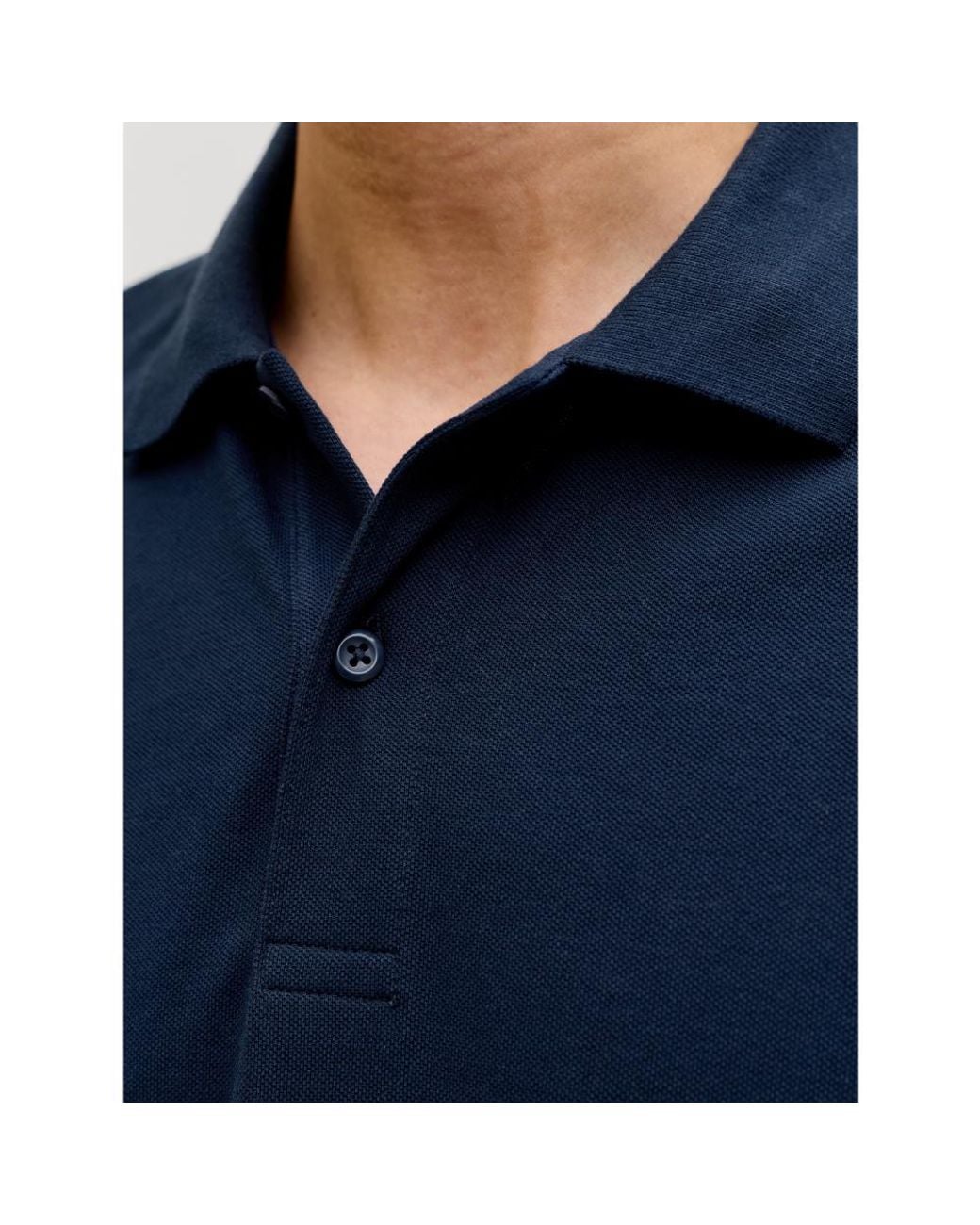 Jack & Jones Blue Short Sleeve Plain Pique Polo T Shirt for men