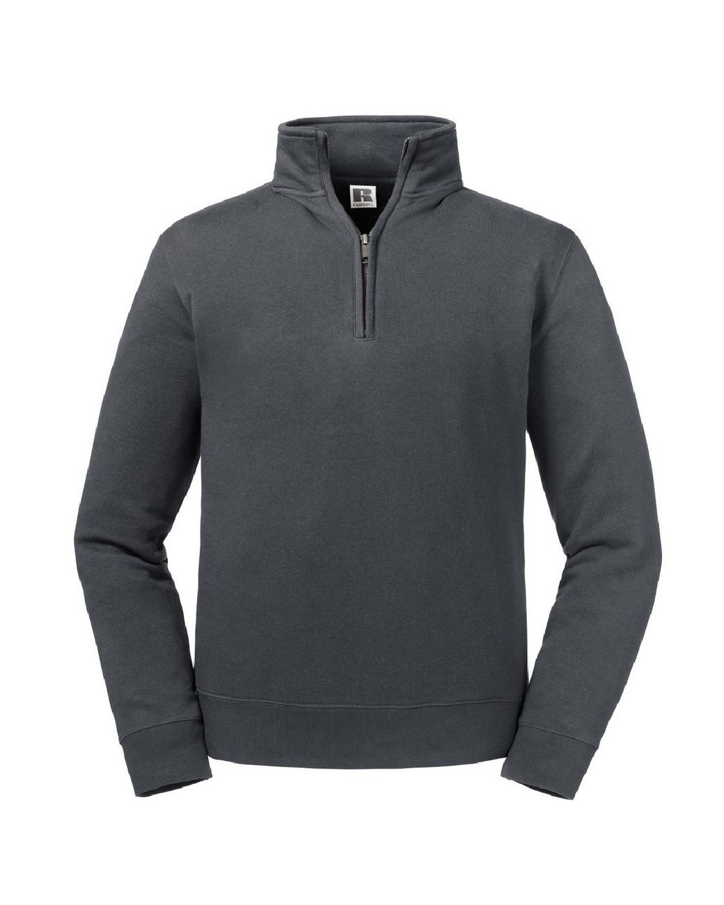 Russell Gray Authentic Quarter Zip Sweatshirt (Convoy) for men