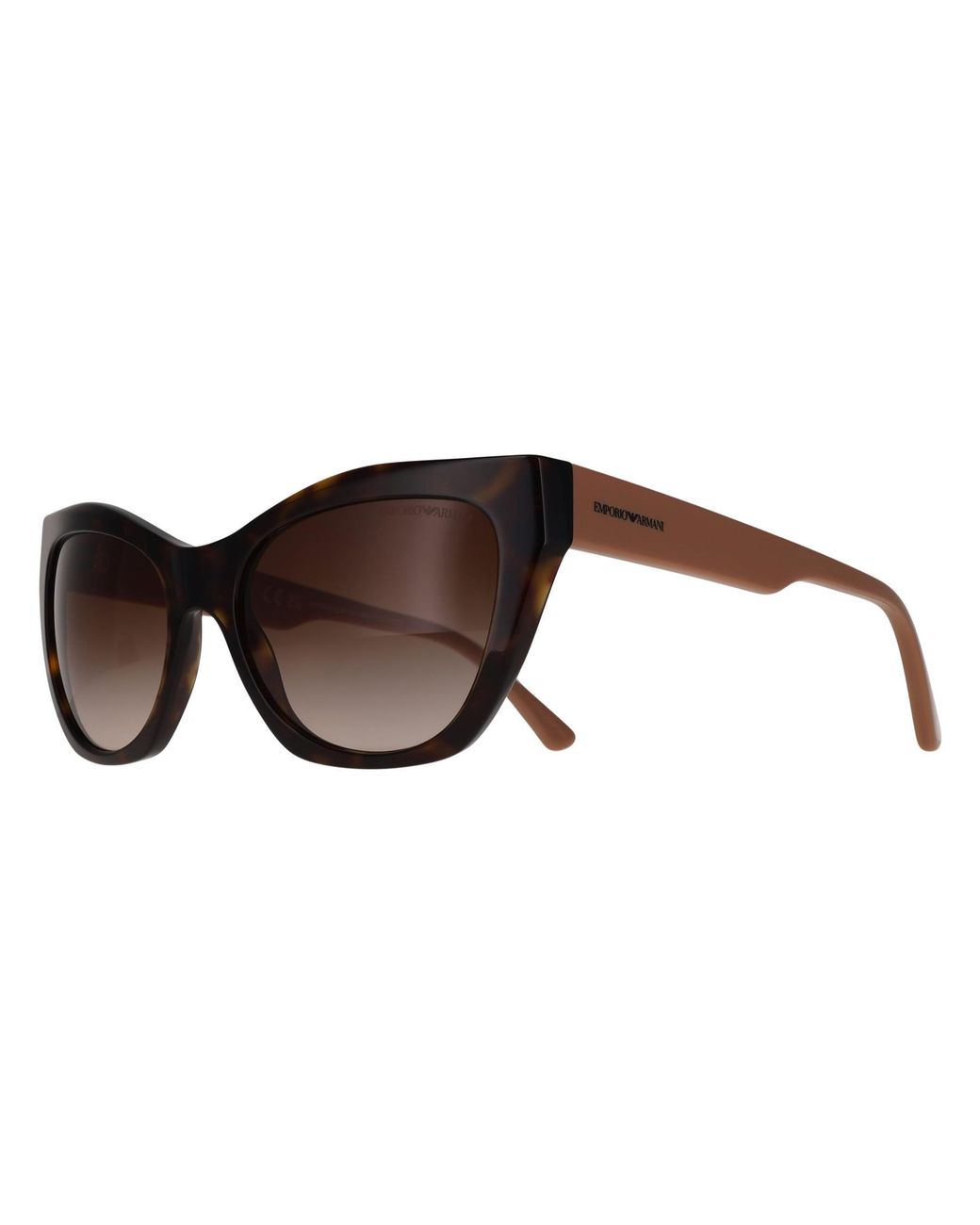 Emporio Armani Brown Cat Eye Shiny Havana Gradient Ea4176