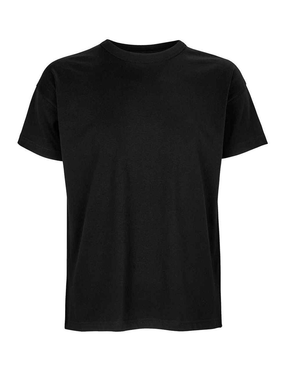 Sol's Black Boxy Organic Oversized T-Shirt (Deep) for men
