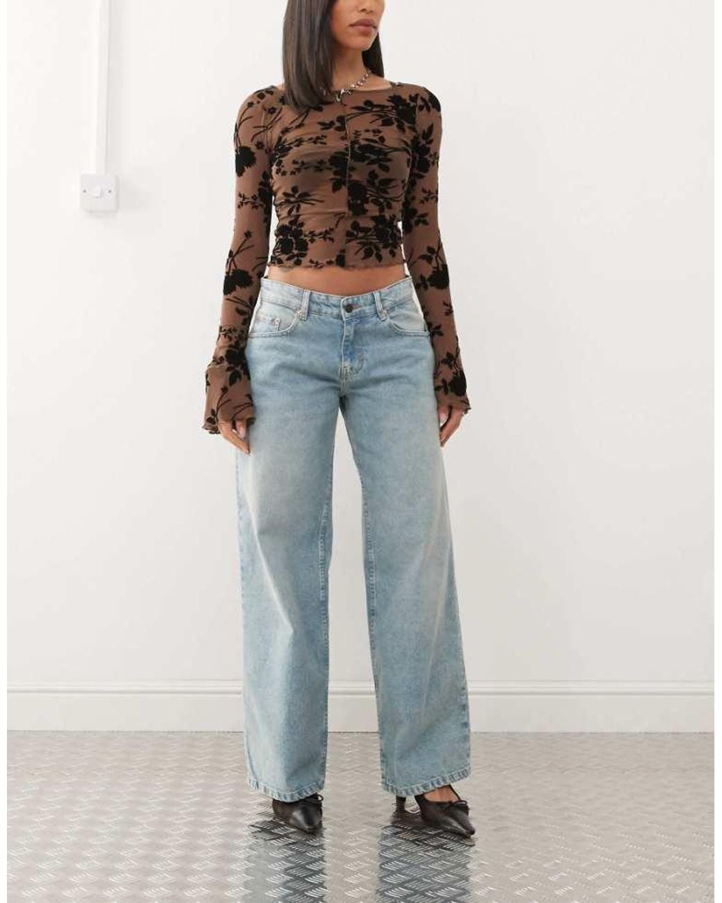 Motel Blue Roomy Extra Wide Low Rise Jeans