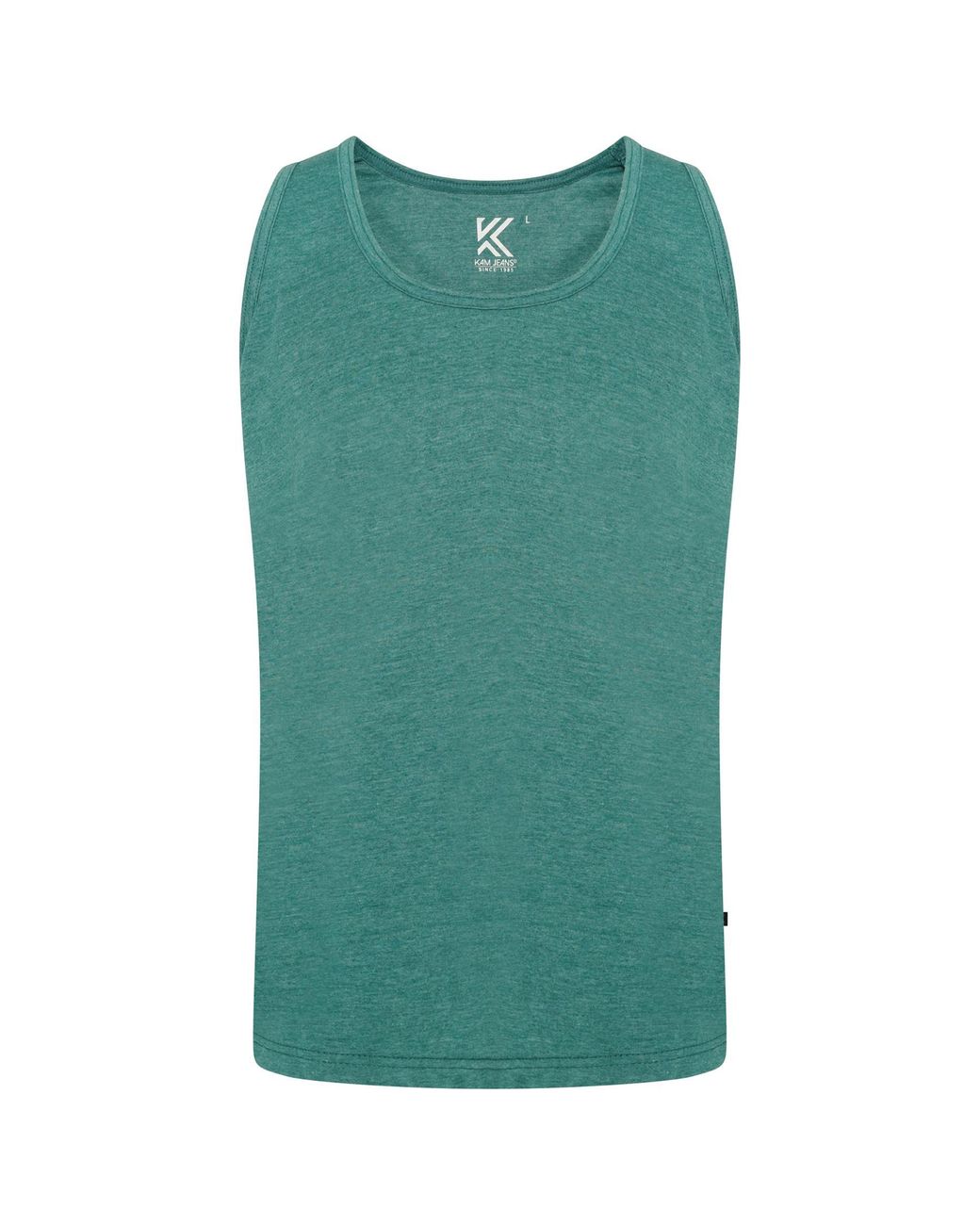 KAM Jeanswear Green Plus Size Classic Vest Kam Sleeveless Crew Neck for men