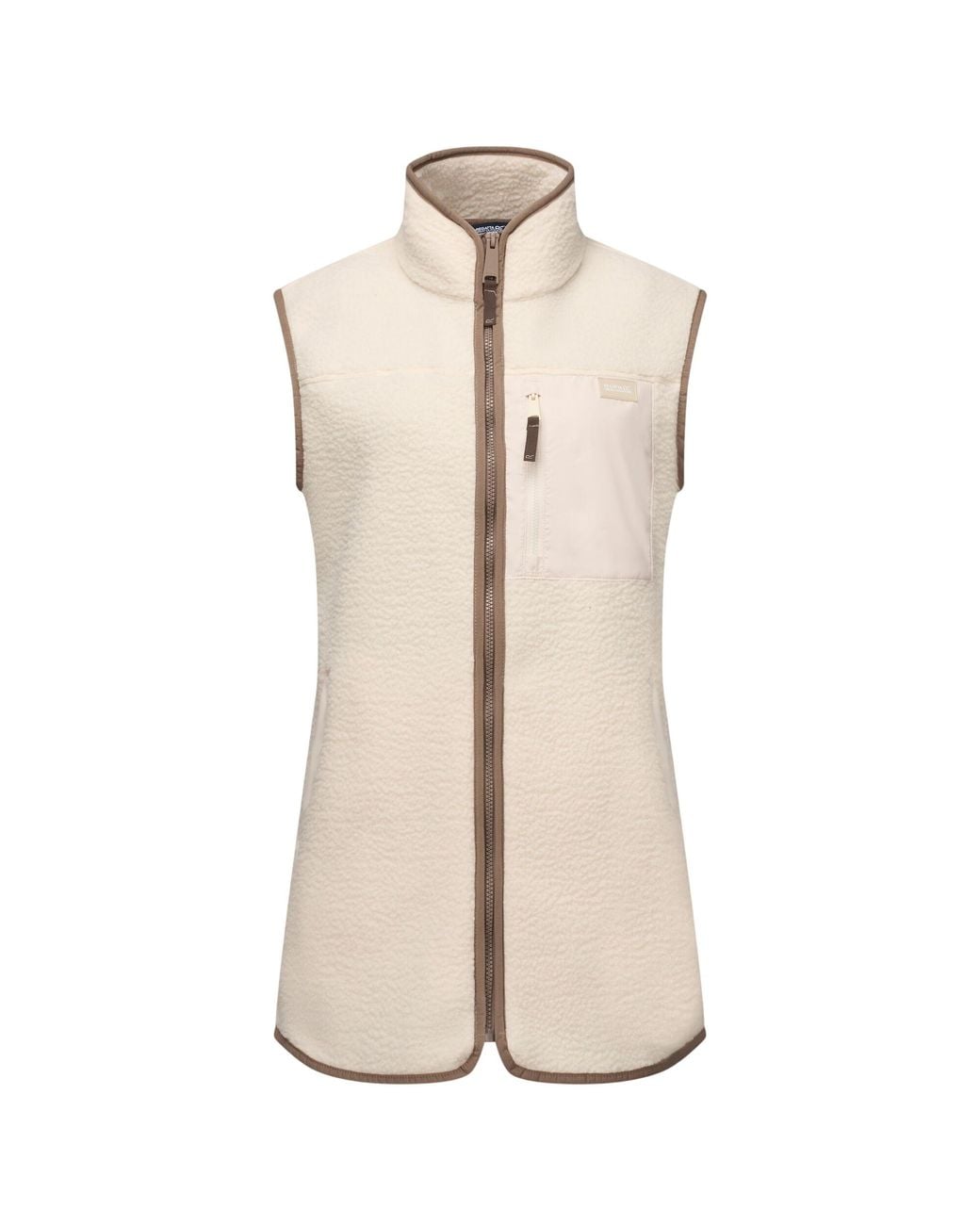 Regatta Natural Ladies Borg Longline Body Warmer (Light Vanilla/