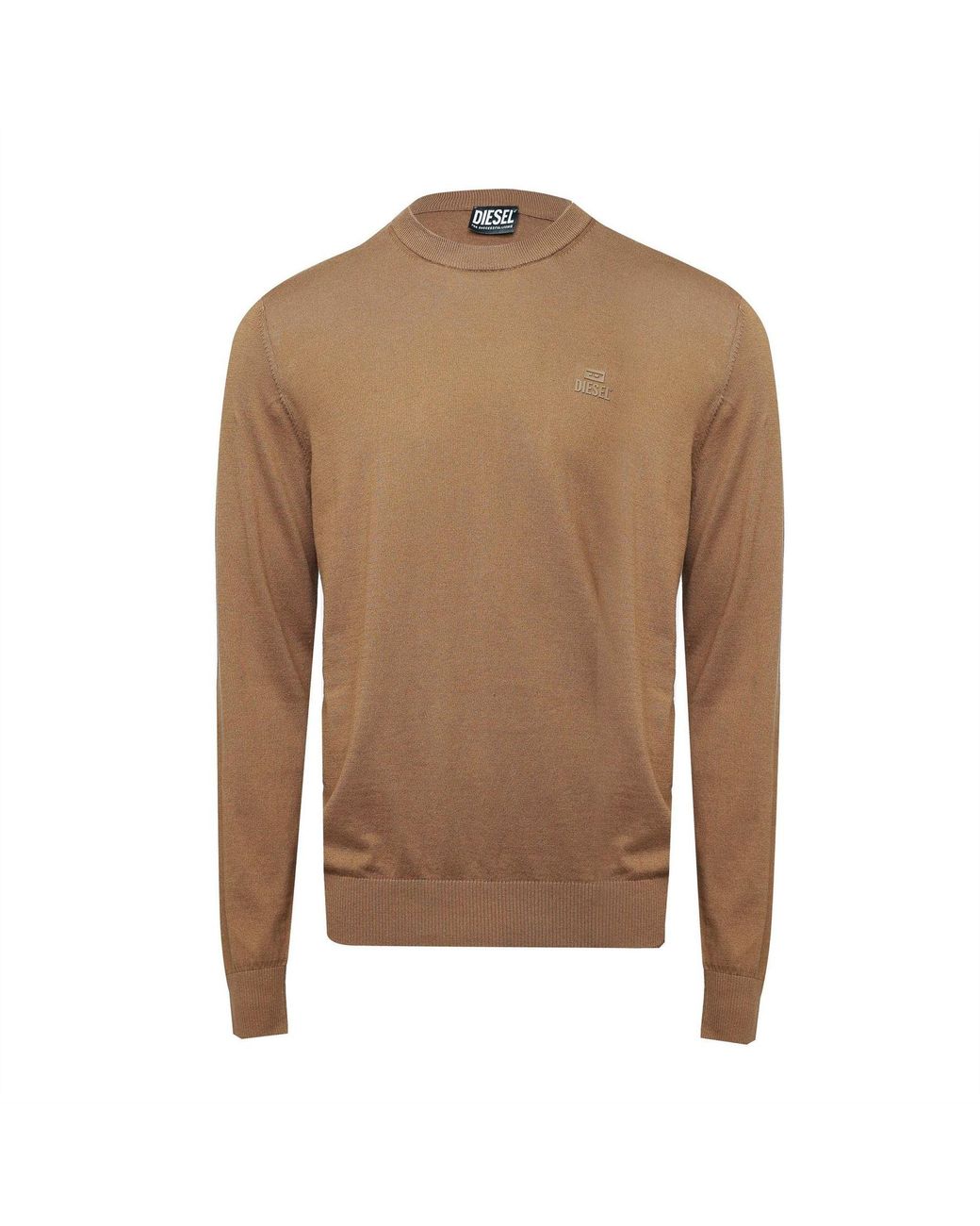 DIESEL Brown K Freex Newprint Crew Neck Jumper for men