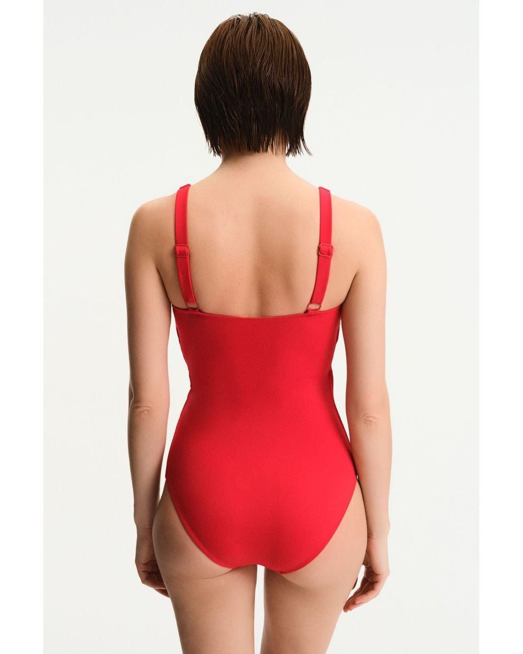Penti Red Twist Detail Shapewear Swimsuit