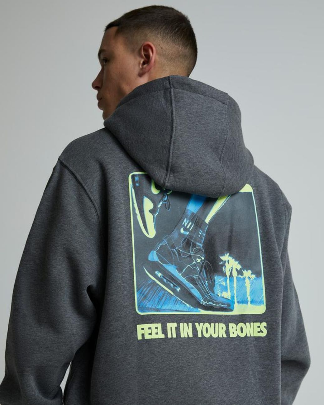 Nike Gray Swoosh Feel It Lbr Hoodie for men